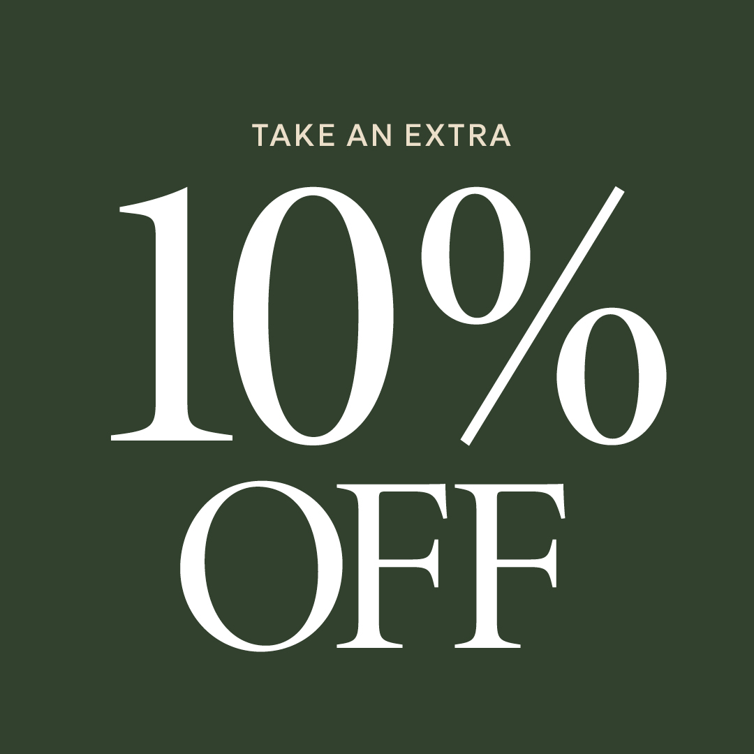 Promotional graphic for an extra 10% off sale.