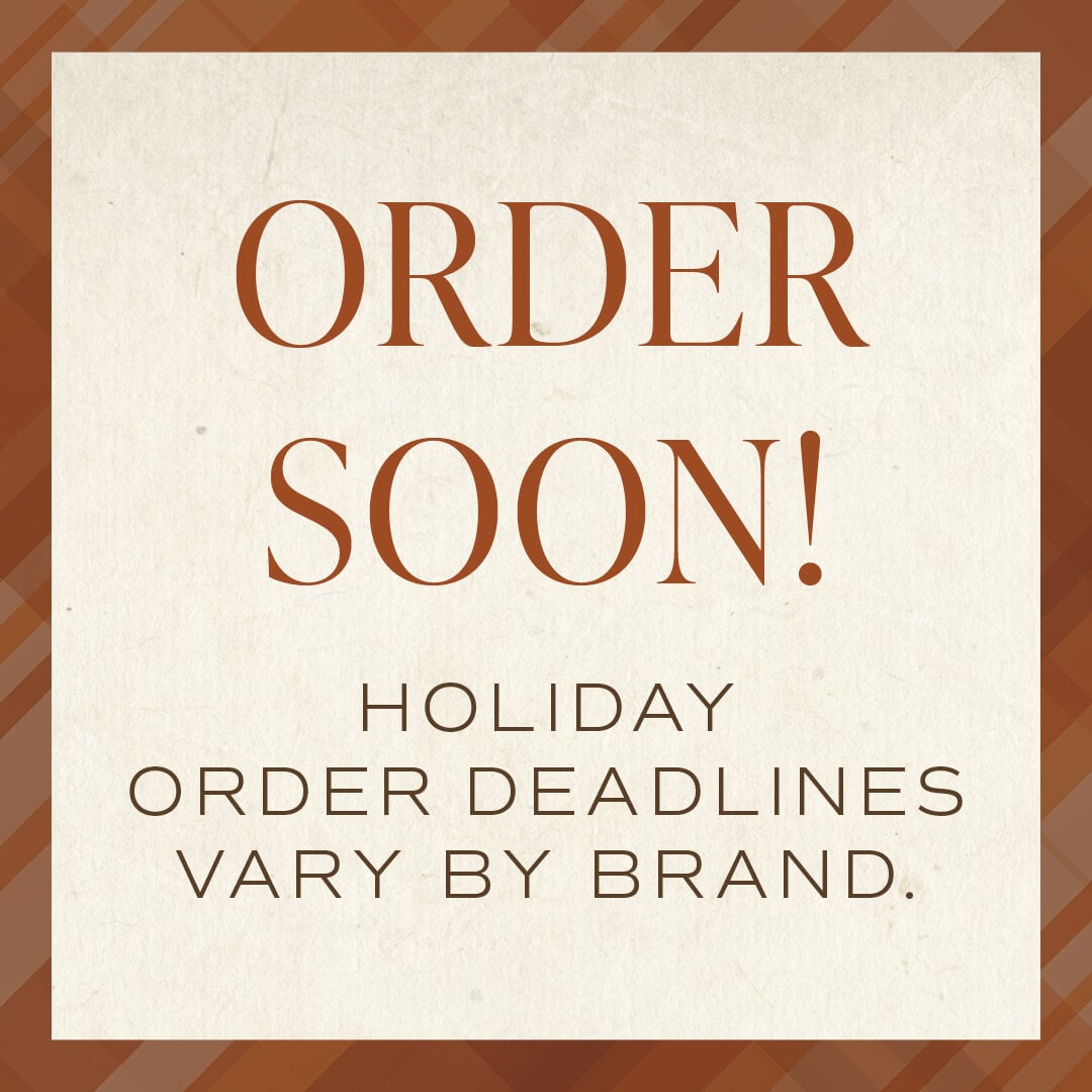 Order soon graphic with holiday deadline reminder.