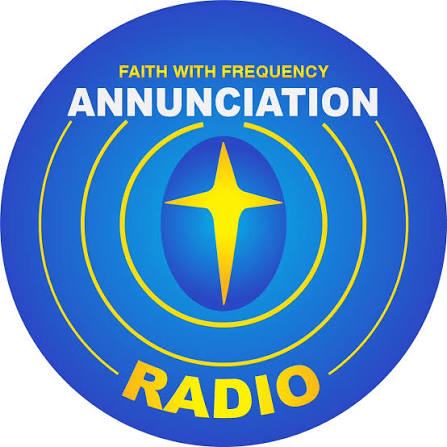 Annunciation Radio logo featuring a yellow star and radio waves.
