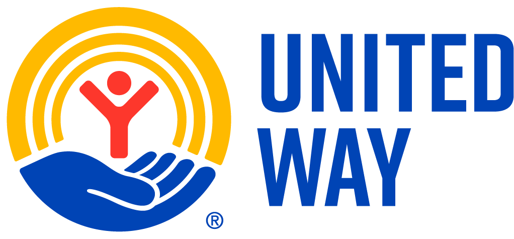 United Way logo featuring a hand, person, and sun.