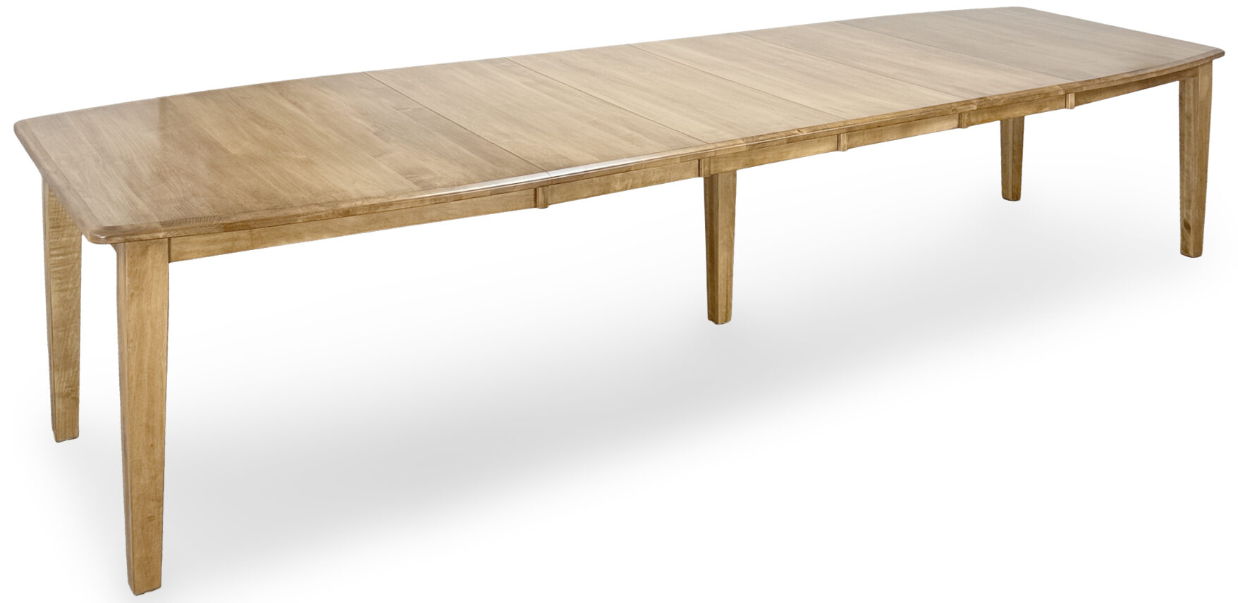42" x 72" Boat Shape Top with 4 - 18" Leaves - Shaker Taper Leg Table
